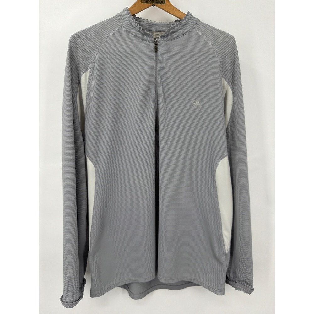 Nike ACG Sphere Dry Quarter Zip Top Womens XL Gray Long Sleeve Mock Neck Shirt